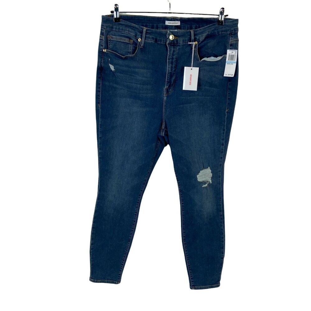 Good American Good Legs Jeans Womens Blue High Rise Denim Skinny NWT Size 20